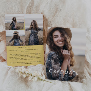 Chic Gult Message Photo Collage Studenten Meddelande