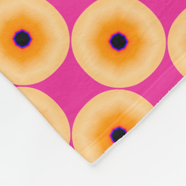 Chic Gult Rosa Polka punkt Fleecefilt (Hörn)
