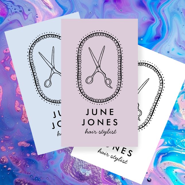 Chic Hair Stylist Sissors Salon Minimal enkel Visitkort (Chic Hair Stylist Scissors Salon Minimal Simple Business Card
)