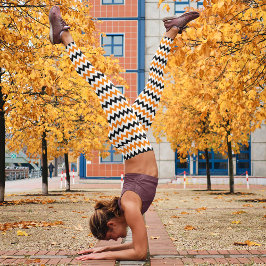 Chic Halloween Orange Black Spooky Witch Costume Leggings