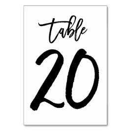 Chic Hand-Bordsnummer-kort | Bord 20 Bordsnummer