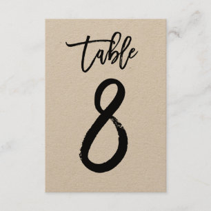 Chic Hand Brev Kraft Bordsnummer Card   BORD 8