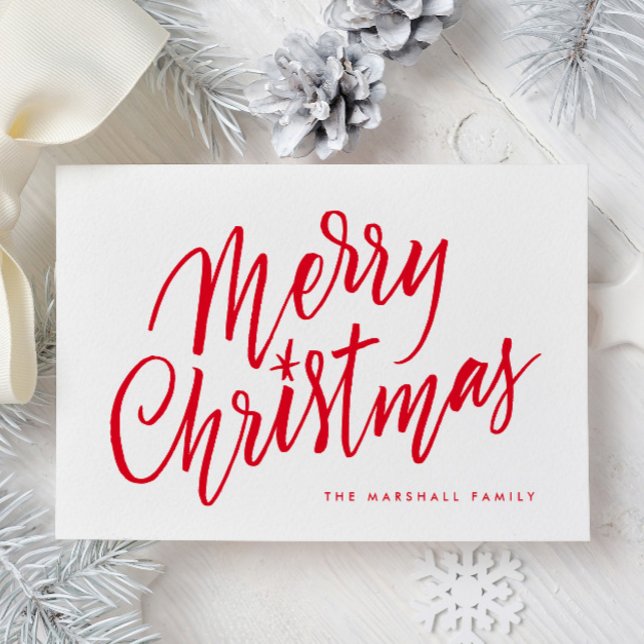 Chic Hand Leted God jul Helgdag Card Tack Kort (Skapare uppladdad)