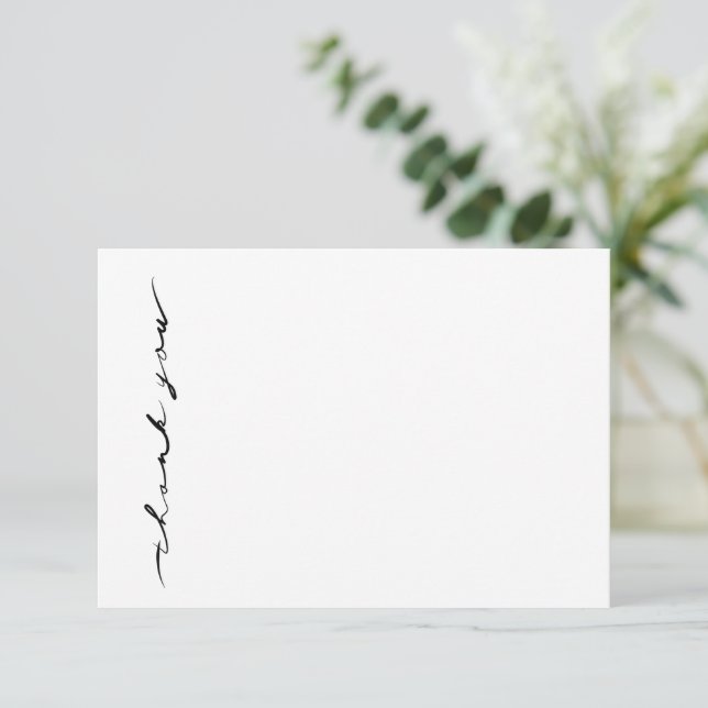 Chic Hand Leted Script - tackkort OSA Kort (Stående Fram)