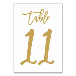 Chic Hand Lettered Bordsnummer Guld | Bord 11