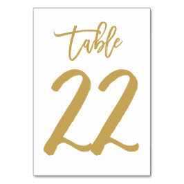 Chic Hand Lettered Bordsnummer Guld | Bord 22