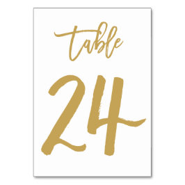 Chic Hand Lettered Bordsnummer Guld | Bord 24