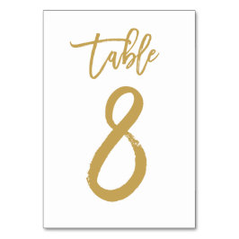 Chic Hand Lettered Bordsnummer Guld | BORD 8