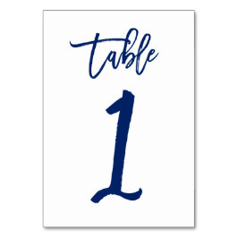 Chic Hand Lettered Bordsnummer Navy | BORD 1