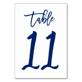 Chic Hand Lettered Bordsnummer Navy | Bord 11