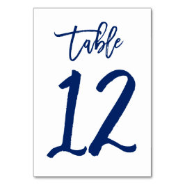 Chic Hand Lettered Bordsnummer Navy | Bord 12