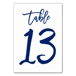 Chic Hand Lettered Bordsnummer Navy | Bord 13