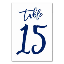 Chic Hand Lettered Bordsnummer Navy | Bord 15