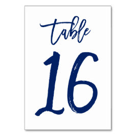 Chic Hand Lettered Bordsnummer Navy | Bord 16