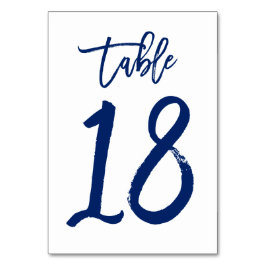 Chic Hand Lettered Bordsnummer Navy | Bord 18