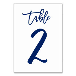 Chic Hand Lettered Bordsnummer Navy | BORD 2
