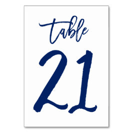 Chic Hand Lettered Bordsnummer Navy | Bord 21