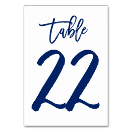 Chic Hand Lettered Bordsnummer Navy | Bord 22