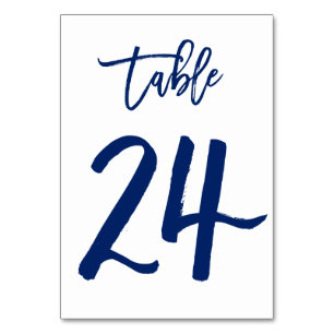 Chic Hand Lettered Bordsnummer Navy Bord 24