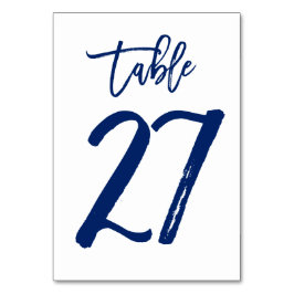Chic Hand Lettered Bordsnummer Navy | Bord 27