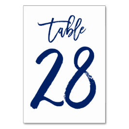 Chic Hand Lettered Bordsnummer Navy | Bord 28