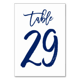 Chic Hand Lettered Bordsnummer Navy | Bord 29