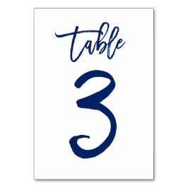 Chic Hand Lettered Bordsnummer Navy | BORD 3