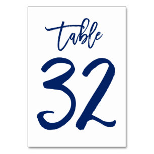 Chic Hand Lettered Bordsnummer Navy Bord 32