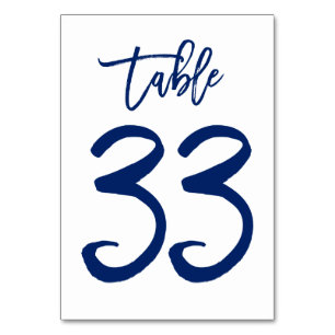 Chic Hand Lettered Bordsnummer Navy   Bord 33