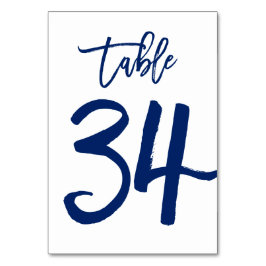 Chic Hand Lettered Bordsnummer Navy | Bord 34