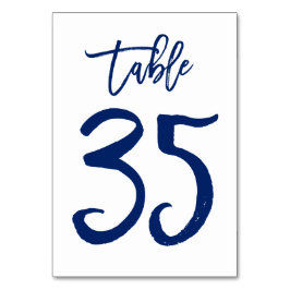 Chic Hand Lettered Bordsnummer Navy | Bord 35