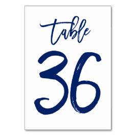 Chic Hand Lettered Bordsnummer Navy | Bord 36