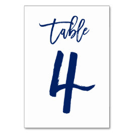 Chic Hand Lettered Bordsnummer Navy | BORD 4