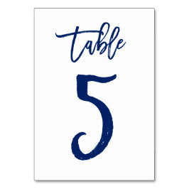 Chic Hand Lettered Bordsnummer Navy | BORD 5