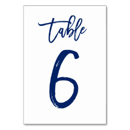 Chic Hand Lettered Bordsnummer Navy | BORD 6
