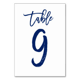 Chic Hand Lettered Bordsnummer Navy | BORD 9