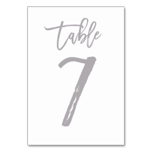 Chic Hand Lettered Bordsnummer Silver BORD 7