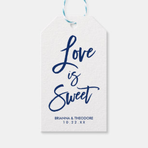 Chic Hand Lettered Bröllop Gif Märkre Kärlek är Sö Presentetikett