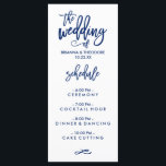 Chic Hand Lettered Bröllop Menu Navy Blue Meny<br><div class="desc">Köp vår online till butiken för att se mer delart i den här utformningen!</div>