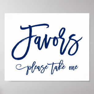Chic Hand Lettered bröllopsfavoriter signerar flot Poster