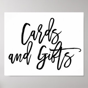 Chic Hand Lettered Bröllopskort & Gifts-tecken Poster