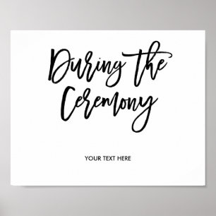 Chic Hand Lettered Ceremony-tecken Poster