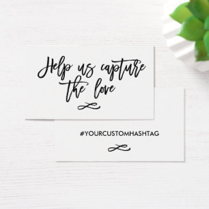 Chic Hand Lettered Hjälp oss fånga Kärlek Visitkort