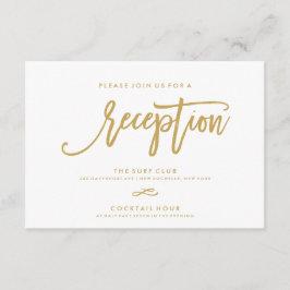 Chic Hand Lettered Reception Accomododdons 2-sidig Tilläggskort