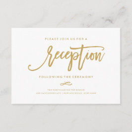 Chic Hand Lettered Reception Accomododdons 2-sidig Tilläggskort