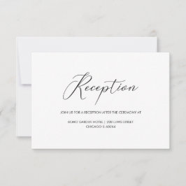 Chic Hand Lettered Script Wedding Reception Inbjudningar