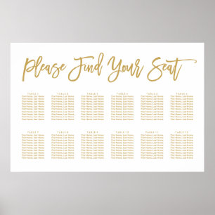 Chic Hand Lettered Sittdiagram Guld Poster