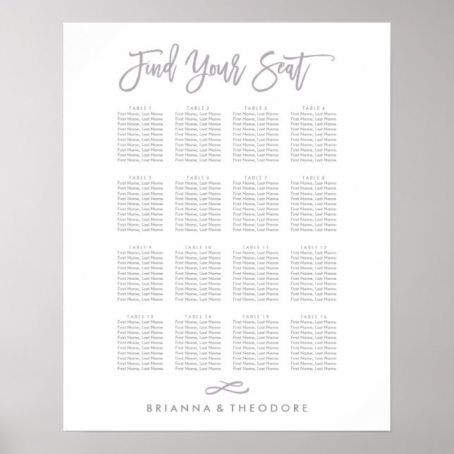 Chic Hand Lettered Sittdiagram Poster (Framsidan)