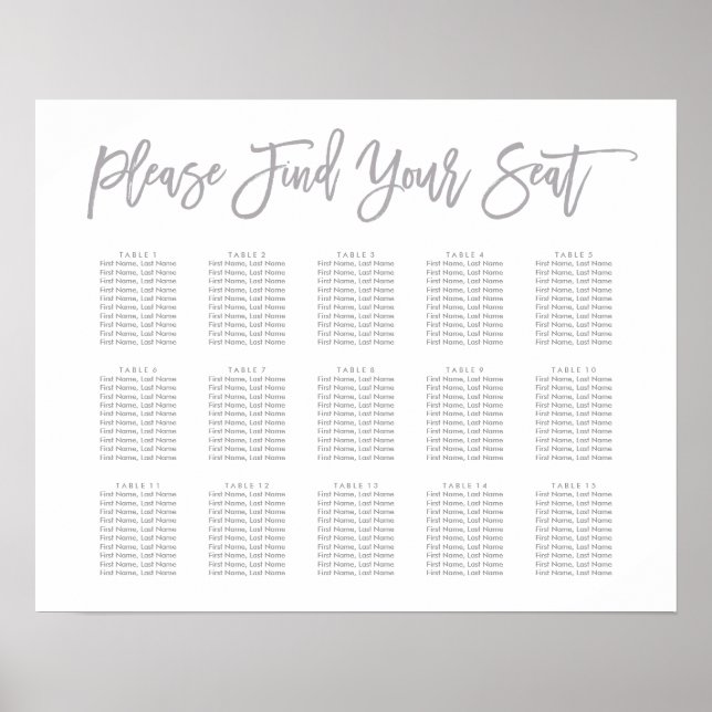 Chic Hand Lettered Sittdiagram Poster (Framsidan)