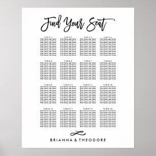 Chic Hand Lettered Sittdiagram Poster